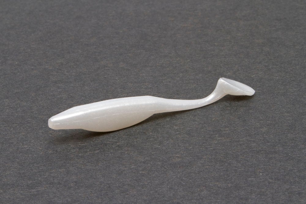 Zoom Bait Swimmin Super Fluke Jr. White Pearl, 4-In, 10-Pk