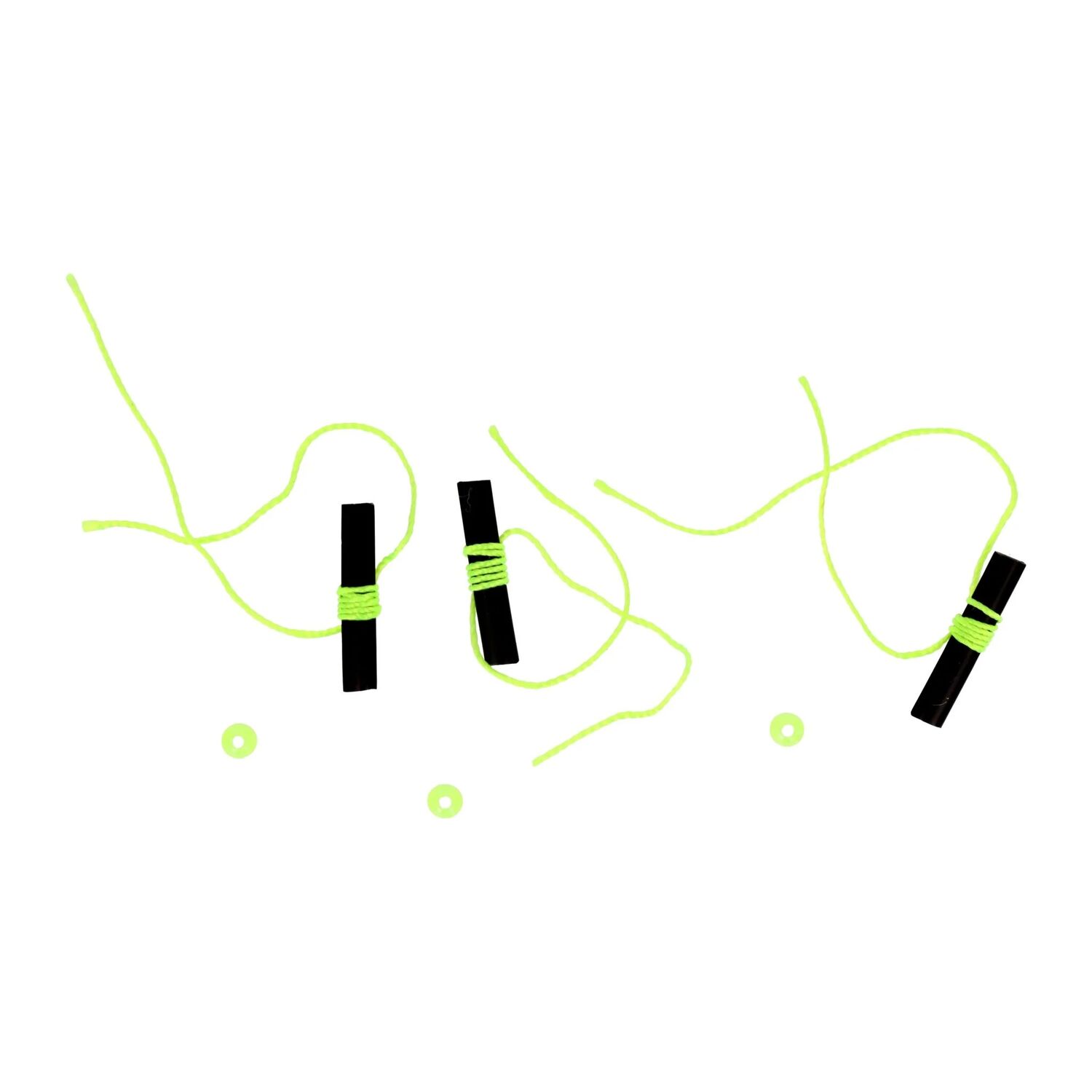 Eagle Claw Chartreuse String Bobber Stop With Beads, 3-Pk