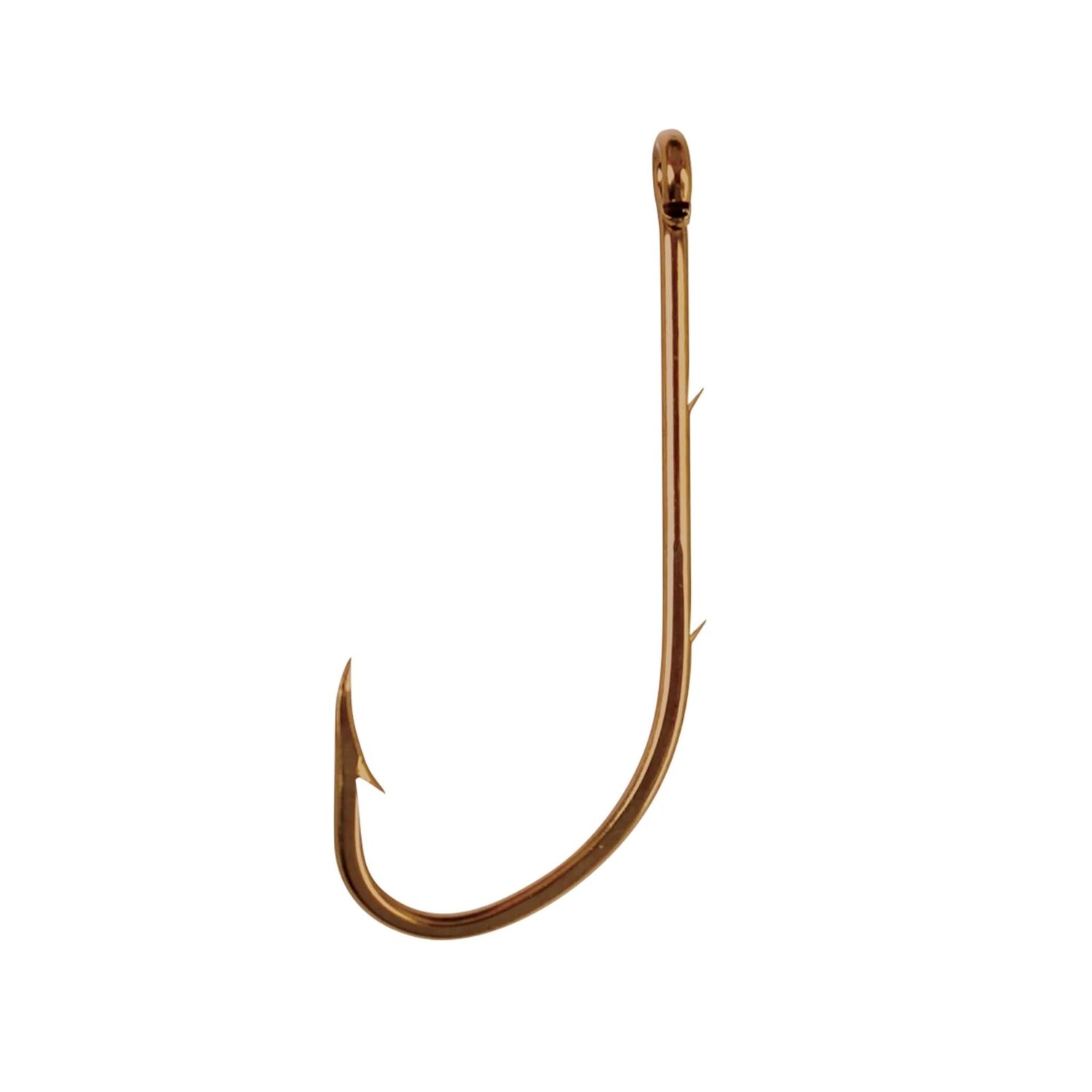 Eagle Claw Straight Eye Offset Bronze Baitholder Hooks, #2, 10-Pk
