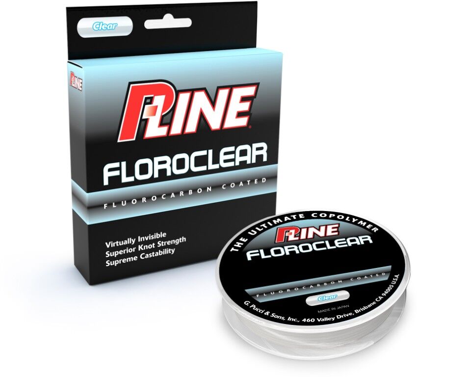 P-Line Floroclear  Fluorocarbon Coated Clear Fishing Line, 8-Lb, 300-Yd