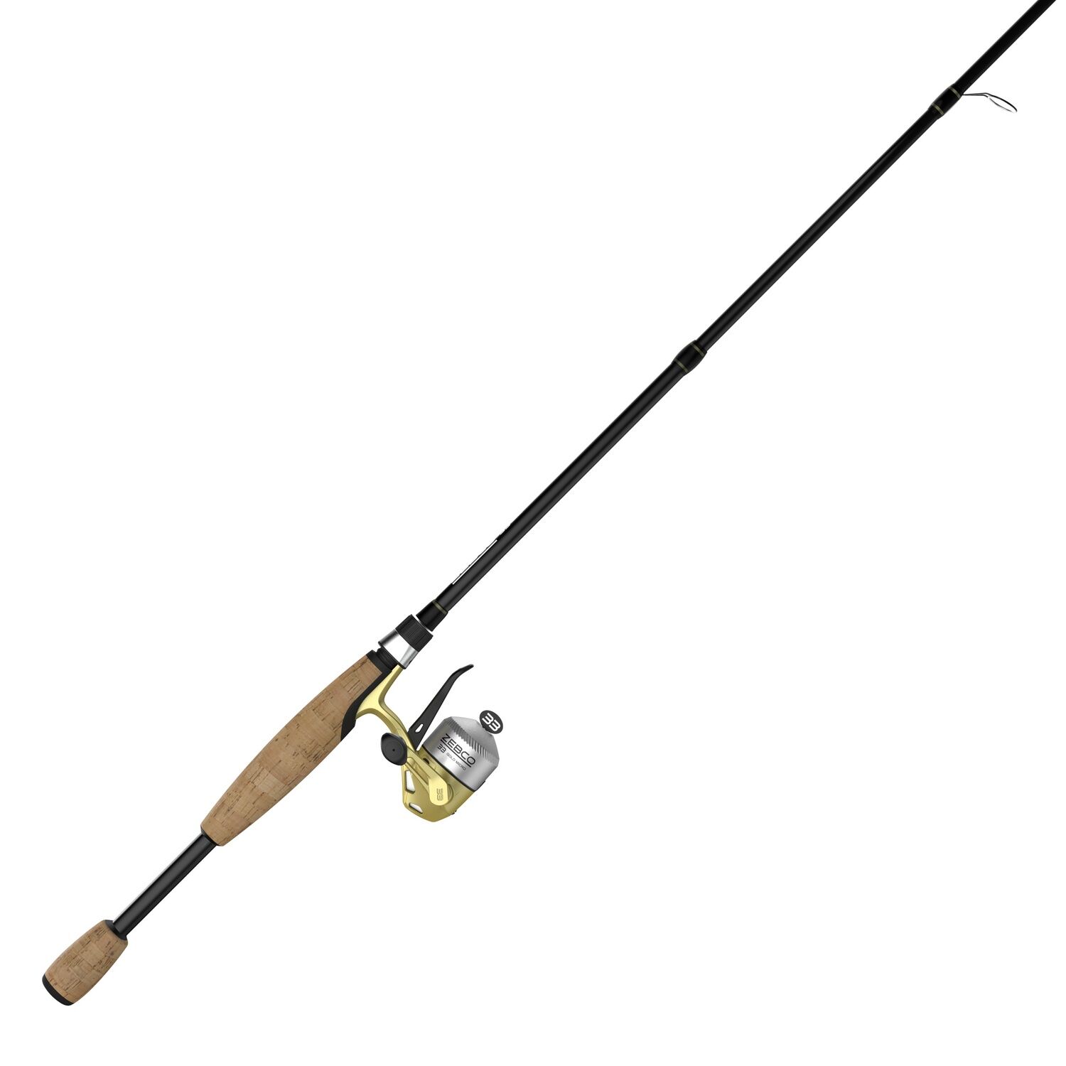 Zebco 33 Micro Gold Trigger Spincast Combo Ultra Light, 2-Piece, 5-Ft