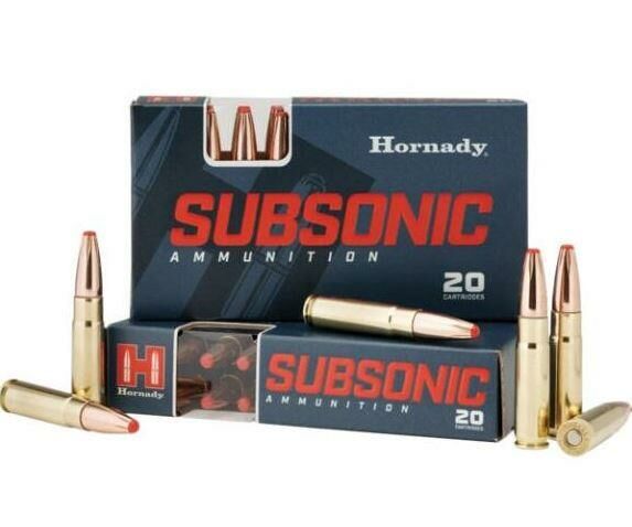 Hornady Subsonic .300 Blackout, 190 Grain Sub-X Rifle Ammo, 20-Rd