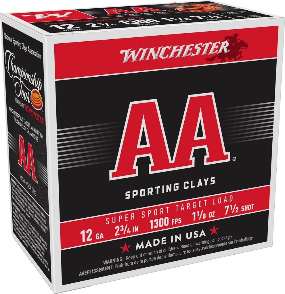 Winchester AA Super Sport Target Load 12 Gauge 2 3/4" #7.5 Shot, 1 1/8-Oz, 25-Rd