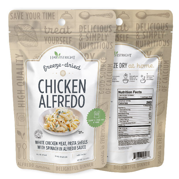Harvest Right Freeze Dried Chicken Alfredo With Spinach