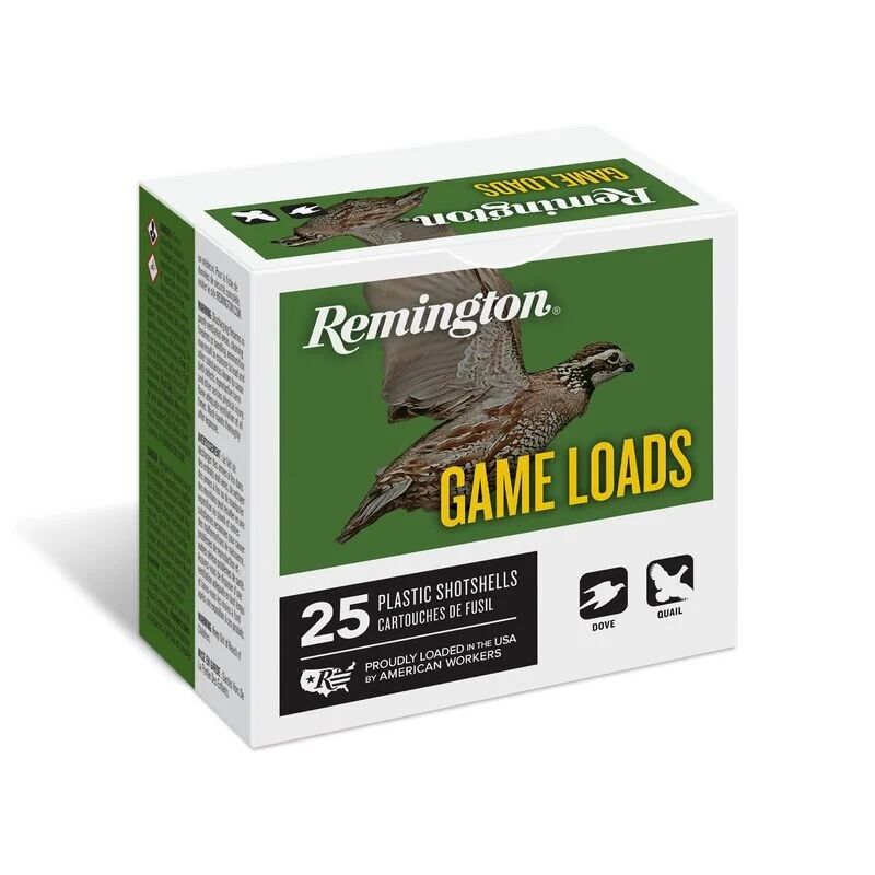 Remington Game Load 12 Gauge 2 3/4" #7.5 Shot, 1-Oz, 25-Rd