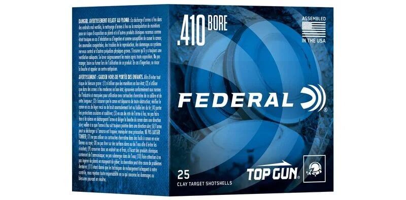 Federal Top Gun .410 Bore 2 1/2" #7.5 Shot, 1/2-Oz, 25-Rd