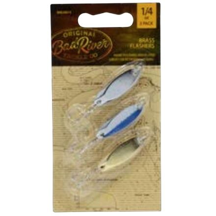 Bad River Tackle Brass Flashers, 1/8-Oz, 3-Pk