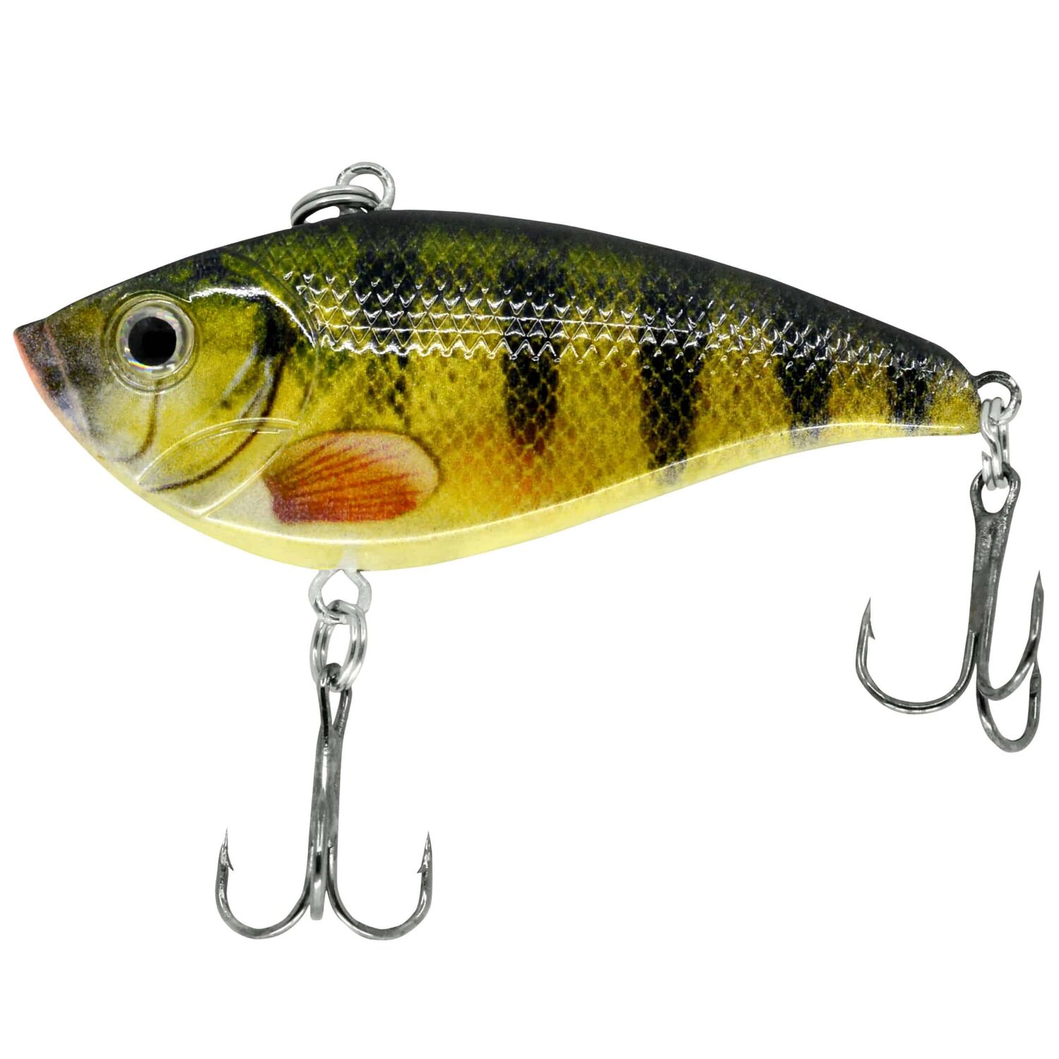 Chubbs Lures Loud Shad Glow Perch Lipless Crankbait, 1/4-Oz, 1-1/2-In