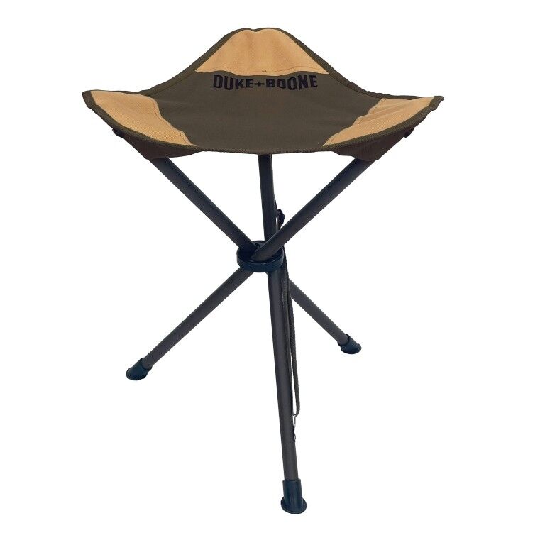 Duke + Boone XL Brown/Tan Tri-Leg Stool