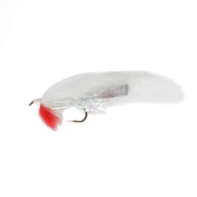 Perfect Hatch Streamer Zonker White/Pearl Fly Hook, Size 04