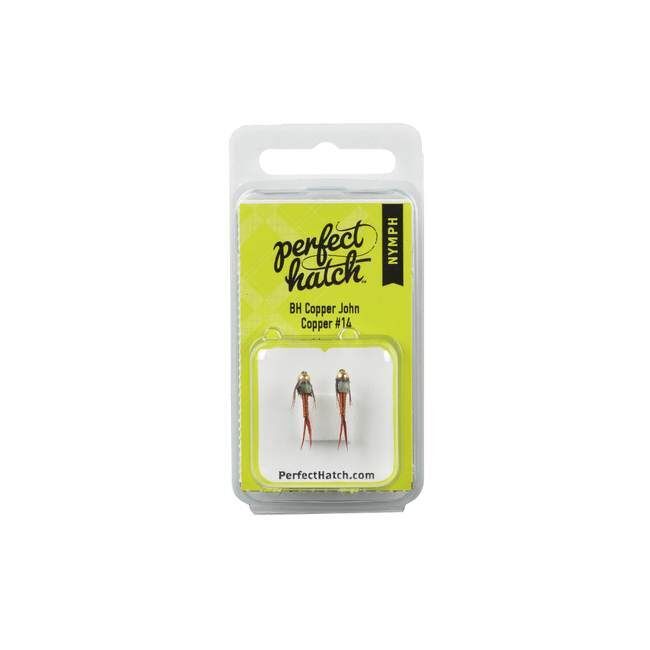 Perfect Hatch Nymph BH Copper John Copper, #14, 2-Pk