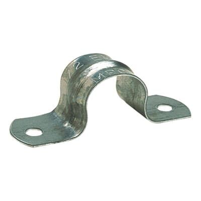 Steel City Zinc Plated Steel Two Hole Conduit Strap, 1/2-In, 3-Pk