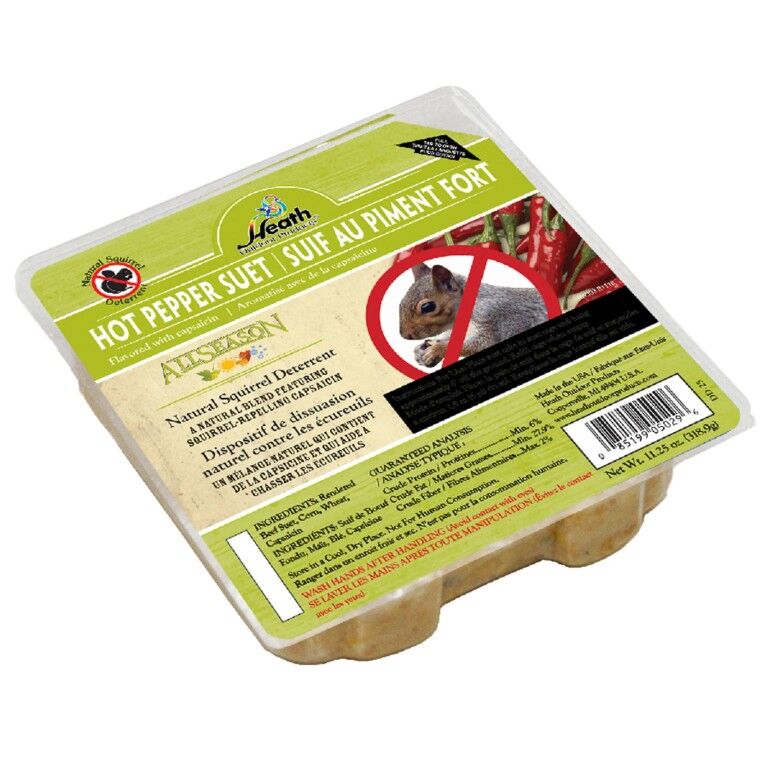Heath Hot Pepper Squirrel-Resistant Suet Cake, 11.25-Oz