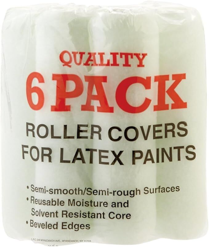 Linzer Paint Roller Cover, 9-In, 6-Pk