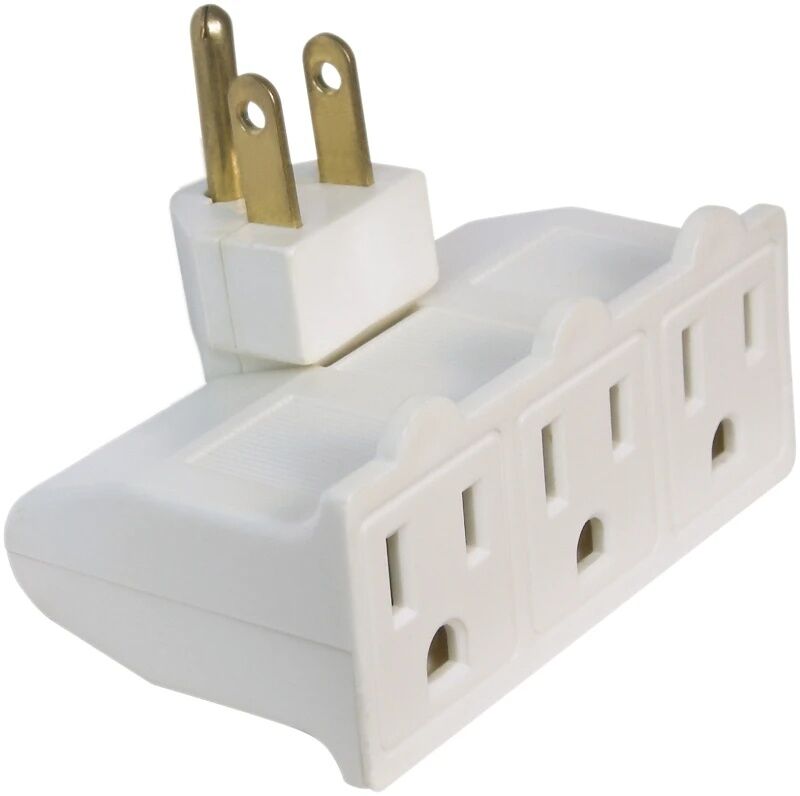PowerZone 3-Outlet Power Tap Swivel Outlet Adapter, 125-V