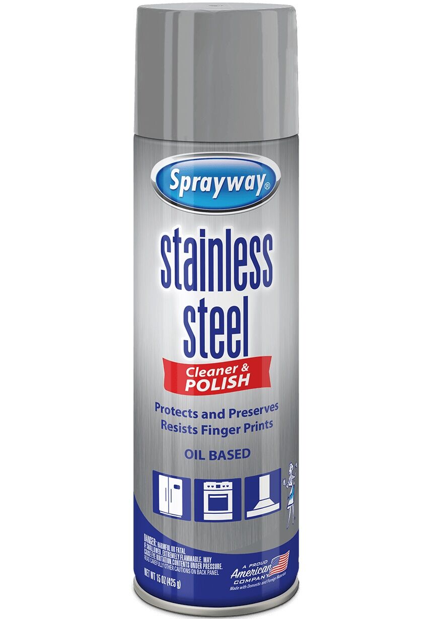Sprayway  Oil-Based Stainless Steel Cleaner Spray, 15-Oz