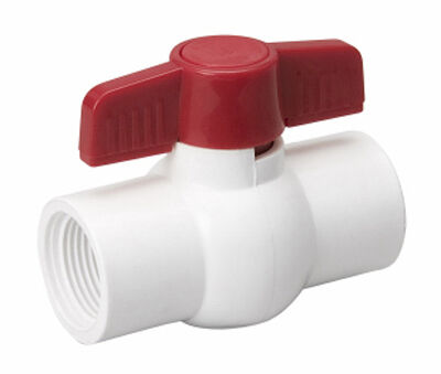 BK Products 1" White PVC Threaded Valve