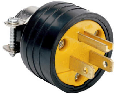 Pass & Seymour 125V Black Residential Grade Plug