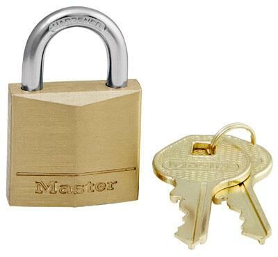 Master Lock 1 3/16 in Brass Padlock
