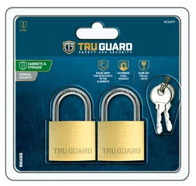 TruGuard 2 Pack 1 9/16 in Padlock