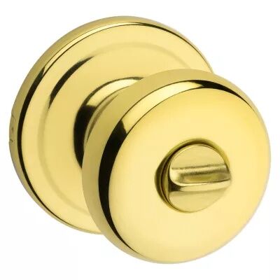 Kwikset Polished Brass Bed/Bath Juno Door Knob