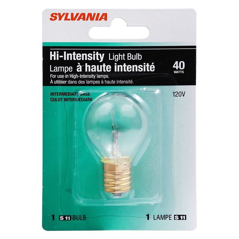 Sylvania Hi-Intensity S11 40 Watt Warm White E17 Incandescent Light Bulb