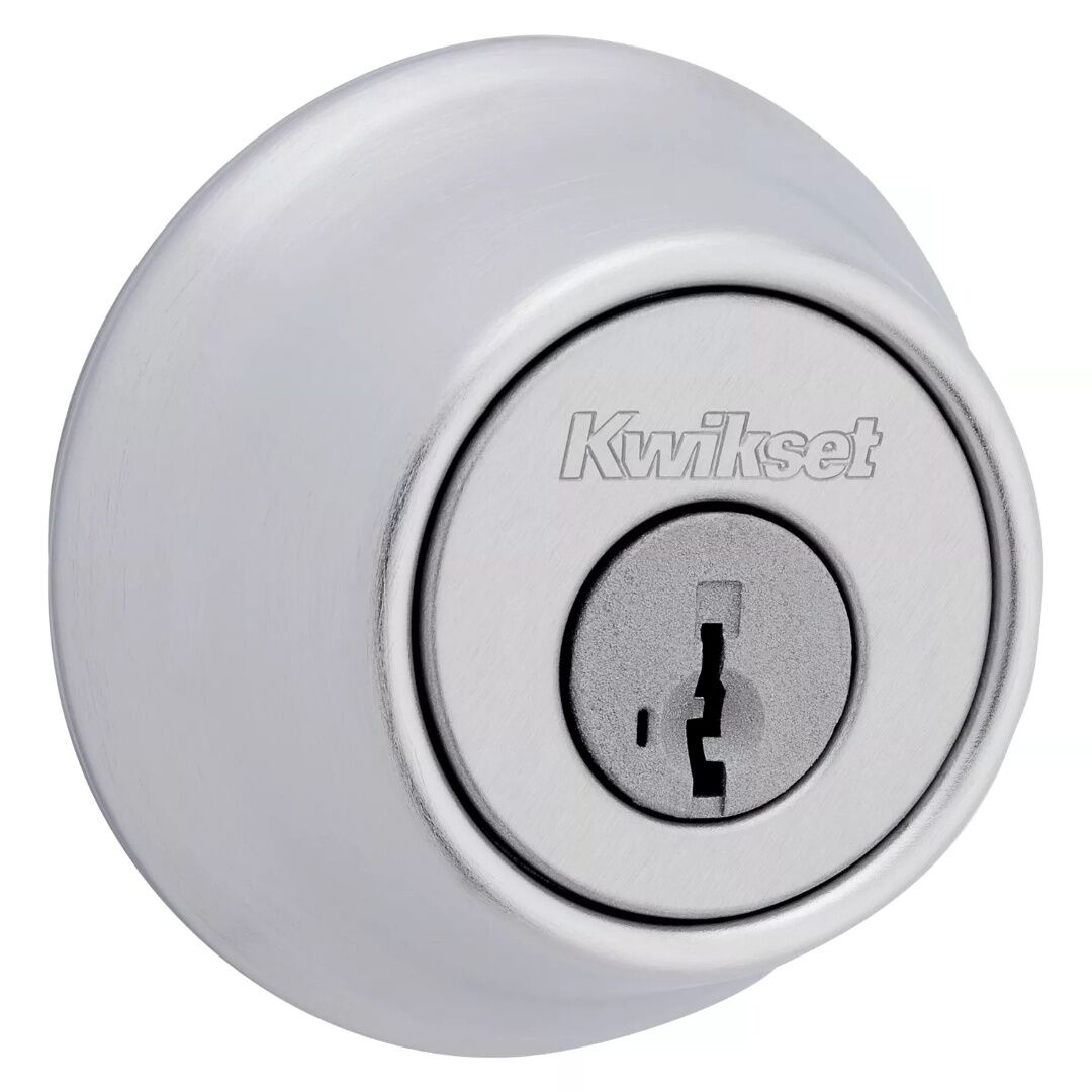 Kwikset Satin Chrome 660 Deadbolt Keyed One Side With SmartKey