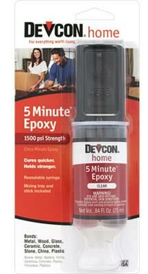 Devcon 5 Minute Fast-Drying Epoxy - Clear, 25 ml