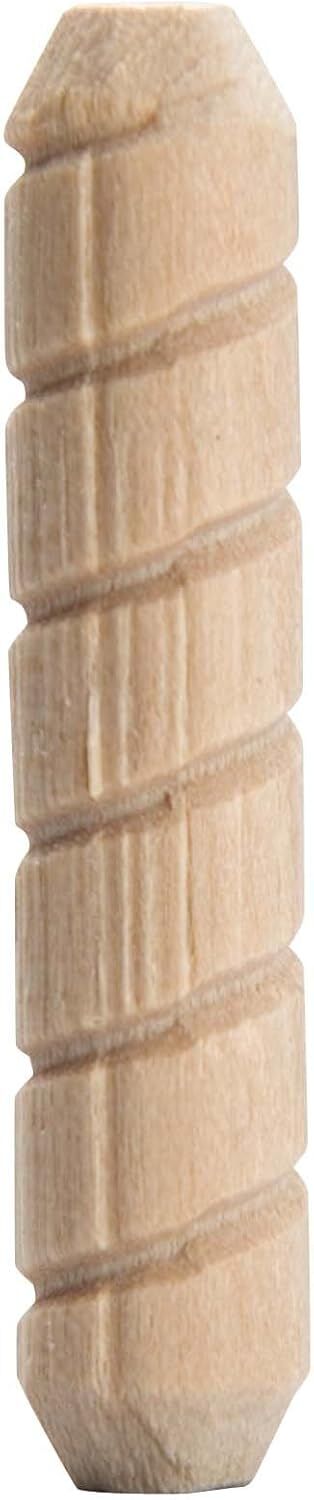 Waddell Hardwood Spiral Groove Dowel Pin, 0.31-In x 1 1/2-In, 20-Pc