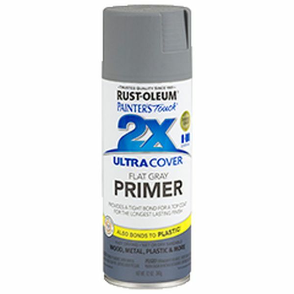 Rust-Oleum Ultra Cover Spray Paint - Flat Gray, 12 oz