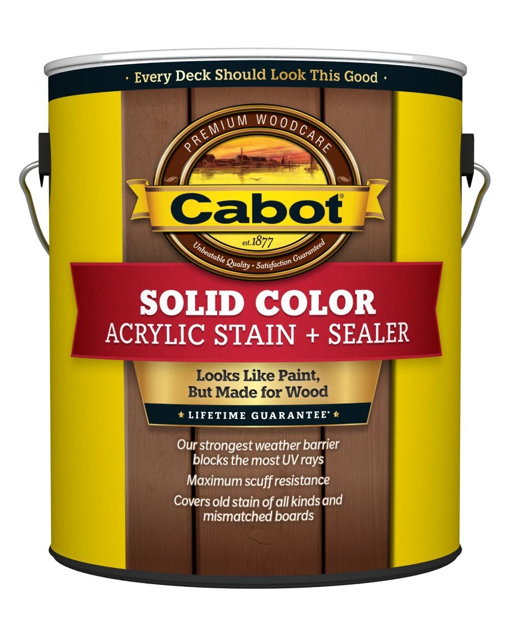 Cabot Solid Color Neutral Base Acrylic Stain + Sealer, 1-Gal