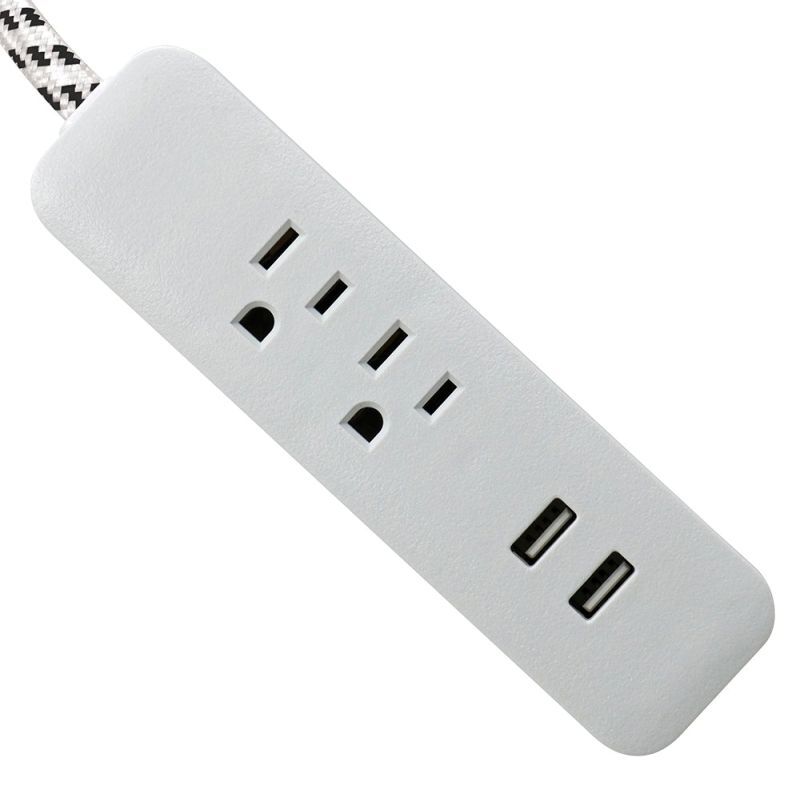 PowerZone Platinum & White Extension Cord, 6-Ft