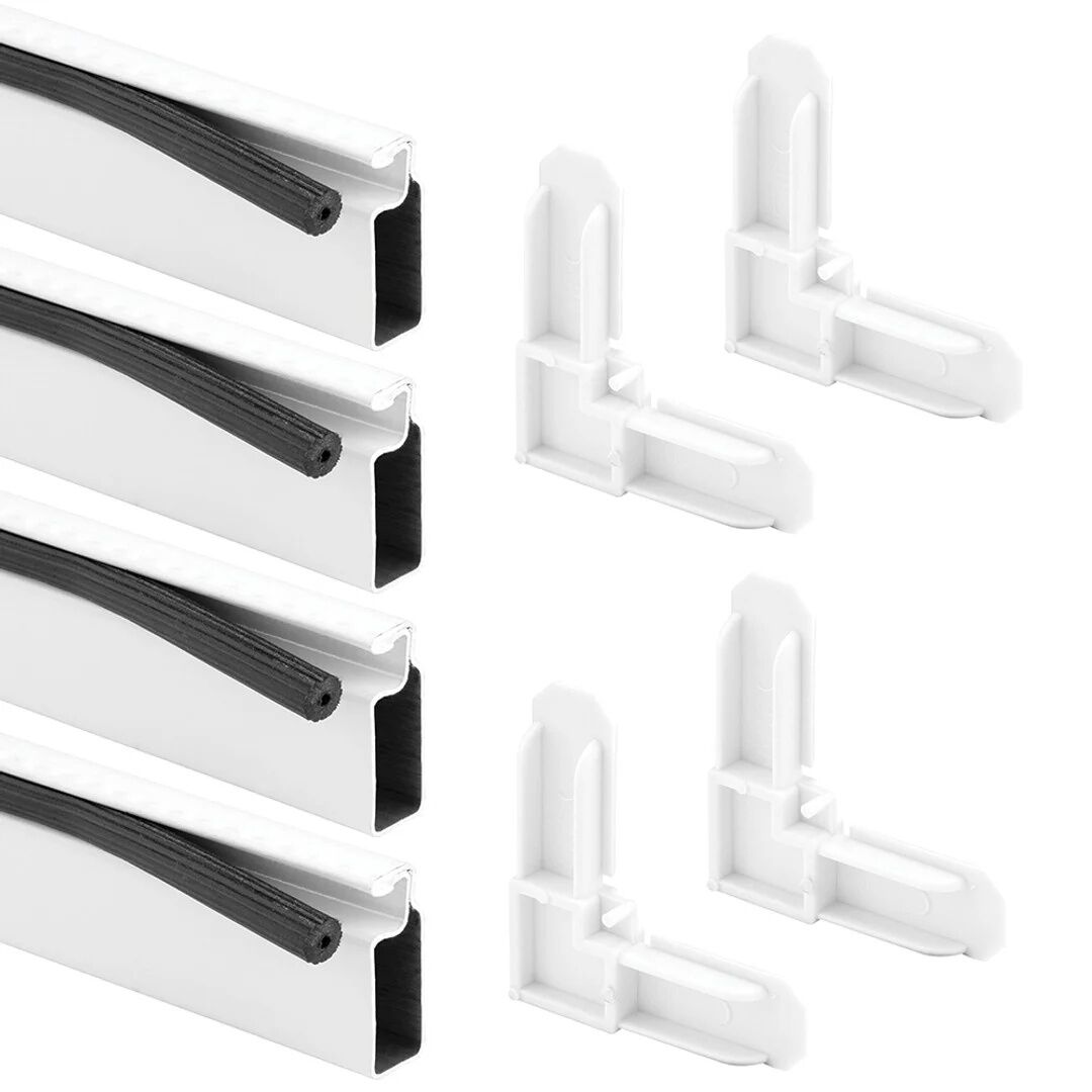 Prime Line White Aluminum Screen Frame Kit, 5/16-In x 3/4-In x 48-In