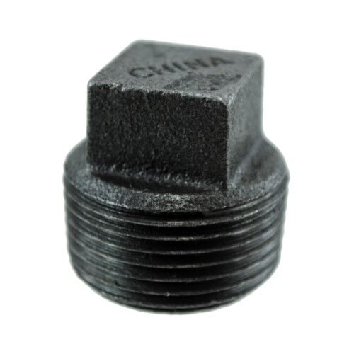 Prosource Malleable Iron Square Head Pipe Plug, 1/2-In MPT