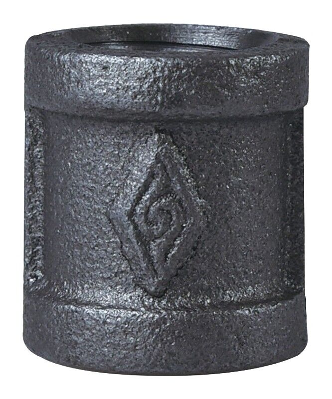 ProSource Schedule 40 Steel Pipe Coupling, 1/2-In FIP x 1/2-In FIP