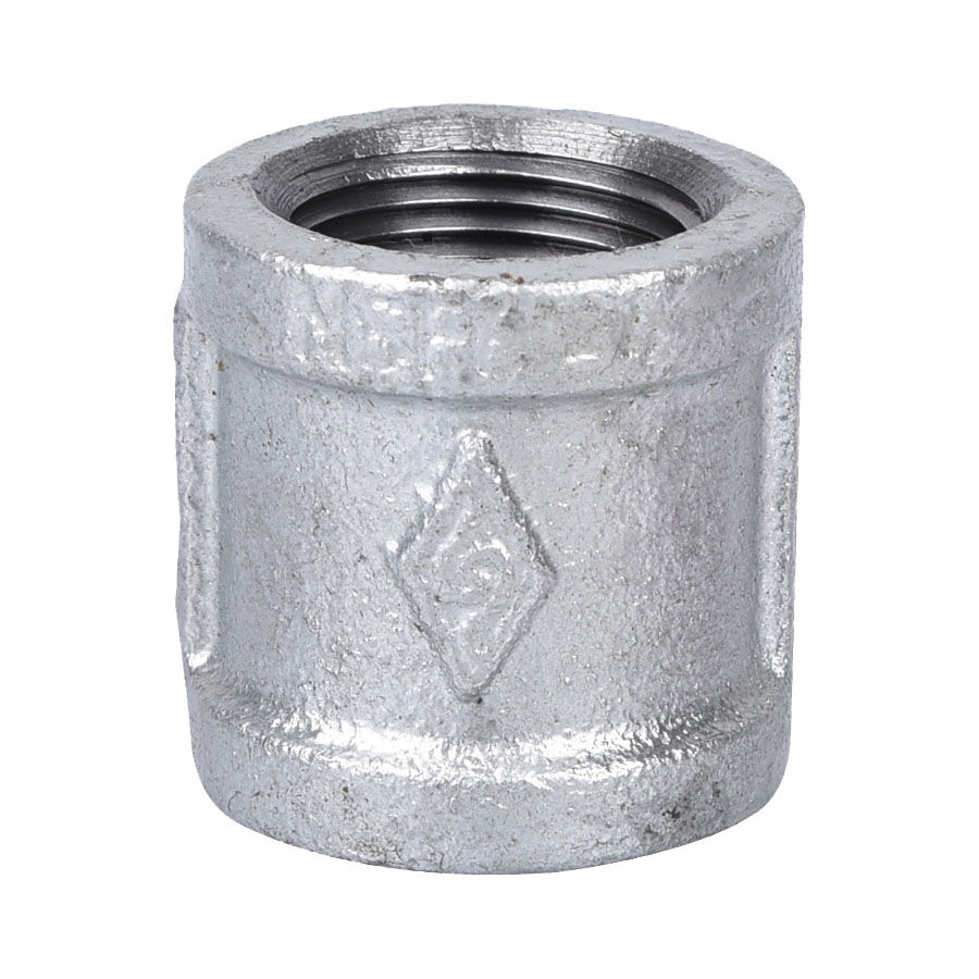 ProSource Schedule 40 Galvanized Malleable Steel Pipe Coupling, 3/4-In x 3/4-In