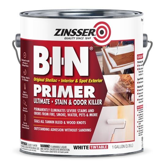 Zinsser B-I-N Shellac-Based White Primer, 1-Gal