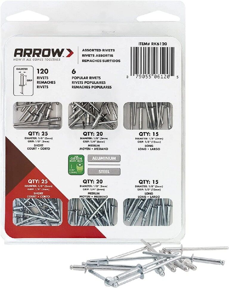 Arrow Fastener Pop Rivet Assortment Kit For Metal