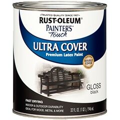 Rust-Oleum High Heat Gloss Black Brush Paint, 1-Qt