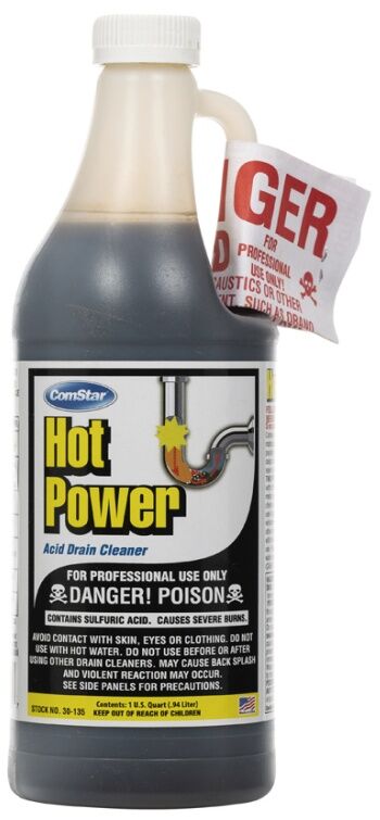 ComStar Hot Power Professional Sulfuric Acid Drain Cleaner, 1-Qt
