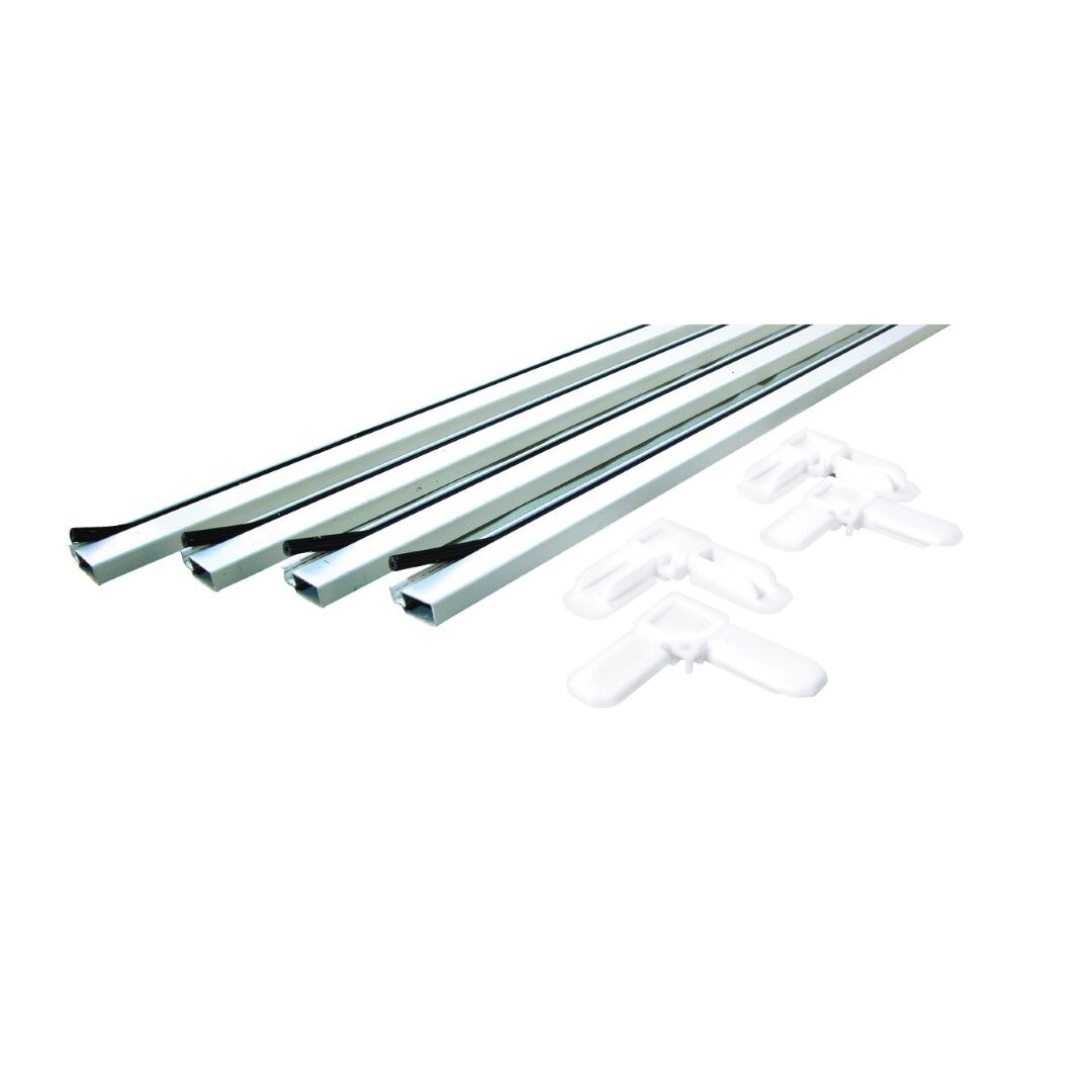 Prime-Line White Aluminum Screen Frame Kit, 5/16-In X 3/4-in X 60-In