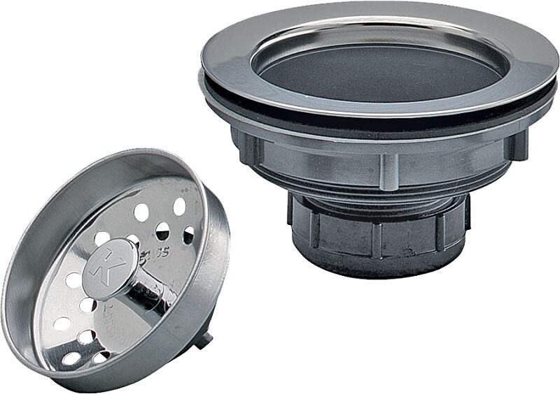Plumb Pak Plastic Basket Strainer With Stainless Steel Rim And Basket, 3 1/2-In