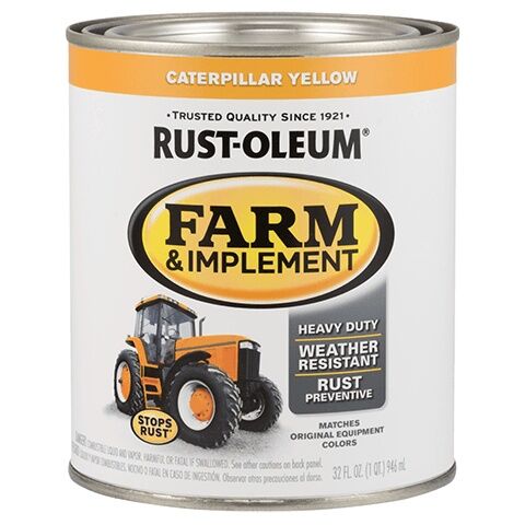 Rust-Oleum Farm & Implement Paint Caterpillar Yellow, 1-Qt