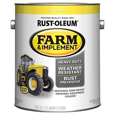 Rust-Oleum Farm & Implement Paint JD Yellow, 1-Gal