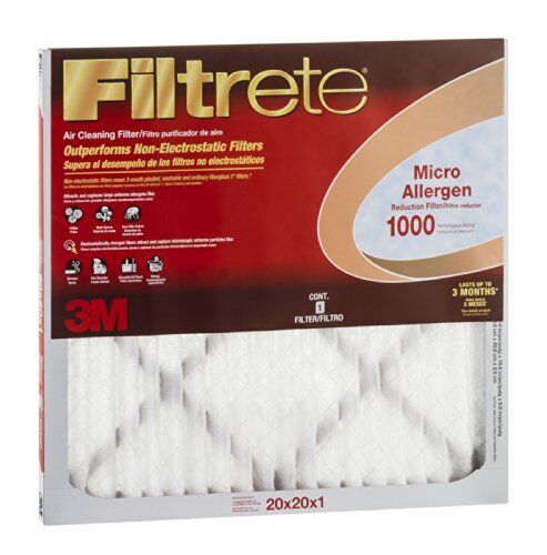 Filtrete Micro Allergen MPR 1000 Reduction MERV 11 Filter, 20 X 20 X 1-In