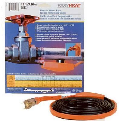 EasyHeat Electric Water Pipe Protection Cable - 12 ft