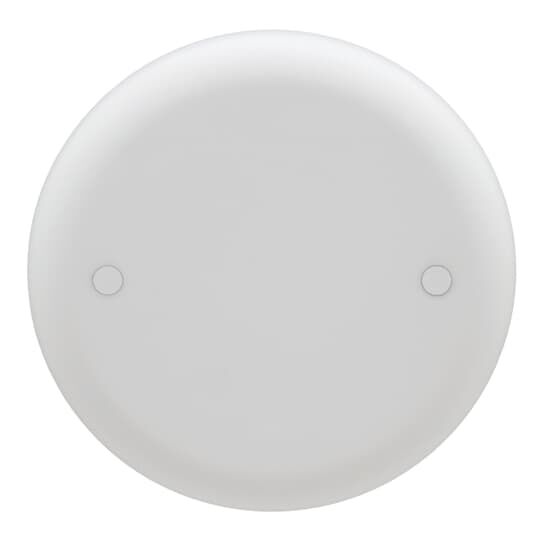 Carlon White Round Non-Metallic Blank Ceiling Box Cover, 4-In