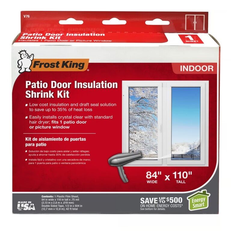 Frost King V76H Plastic Indoor Shrink Patio Door kit, 84-In X 110-In