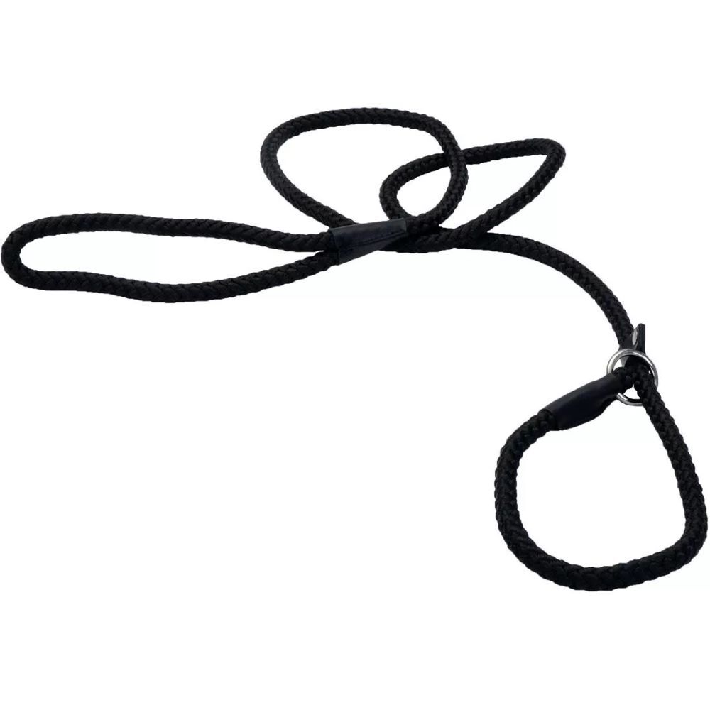 Coastal Pet Products Black Rope Slip Dog Leash, 1/2-In x 6-Ft
