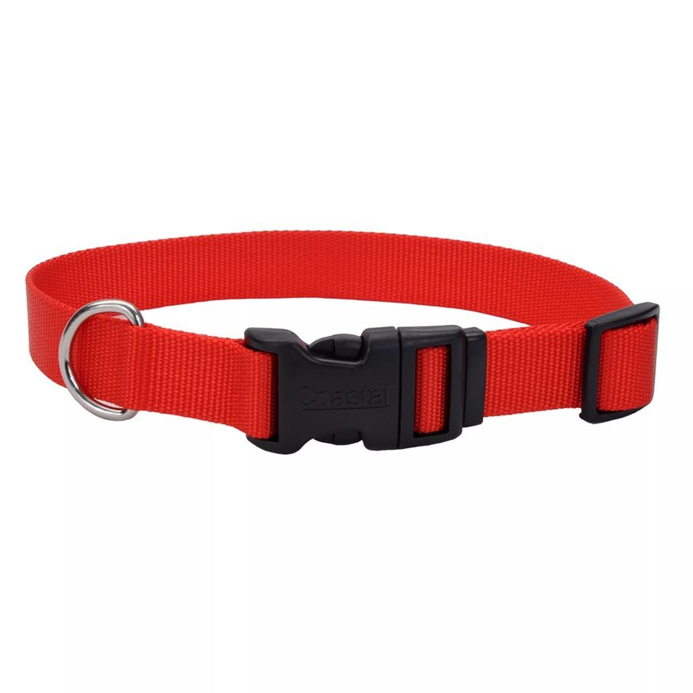 Coastal Pet Products Small Red Adjustable Dog Collar with Plastic Buckle